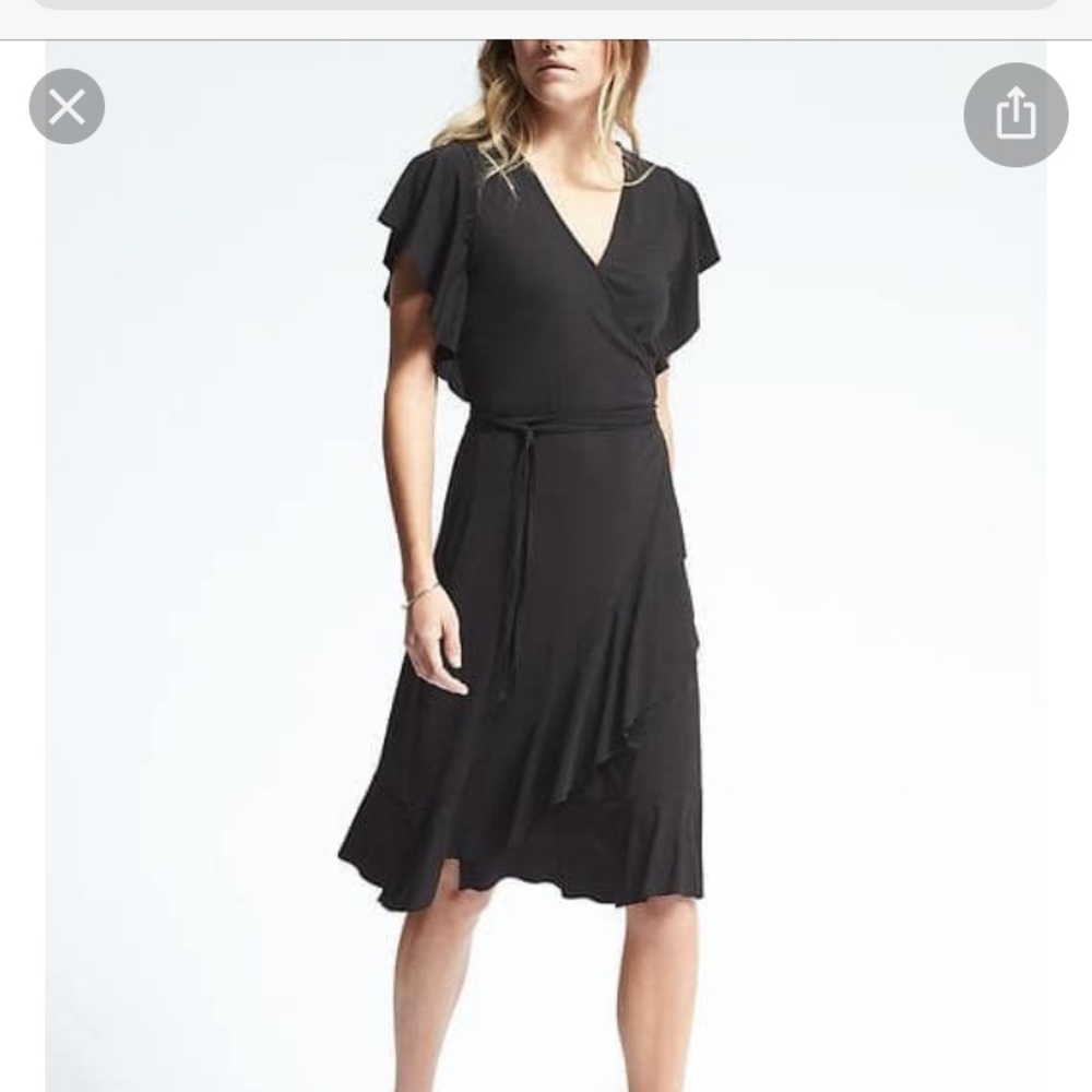 Banana republic navy wrap dress